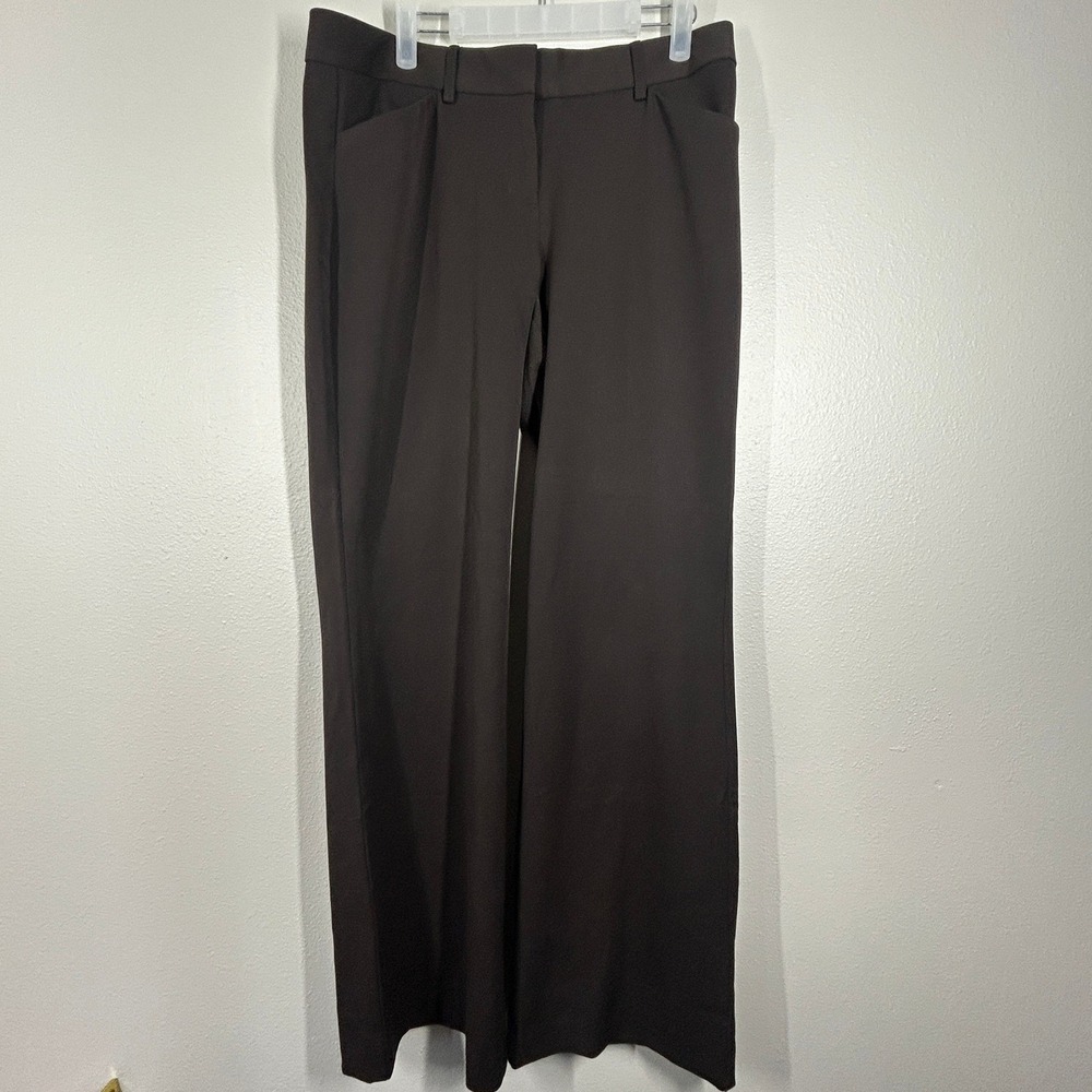 Express Editor Wide Leg Dress Pants Dark Brown Size 8 Professional Workwear
